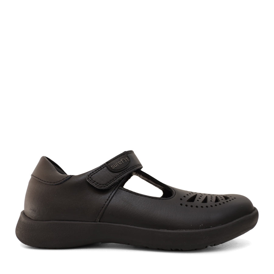 BLACK VELCRO SLIP ON SCHOOL SHOE