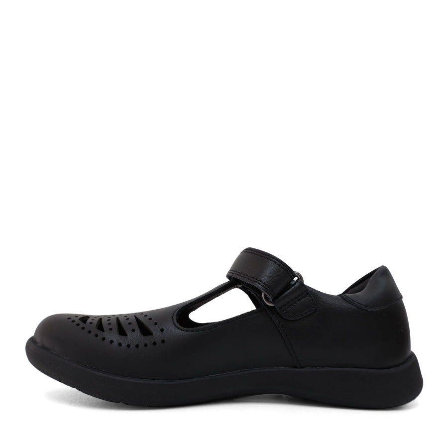 BLACK VELCRO SLIP ON SCHOOL SHOE