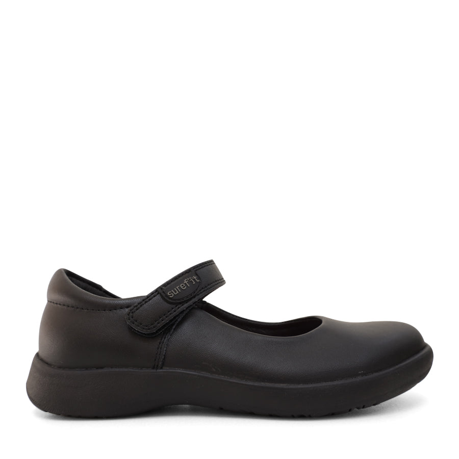 BLACK VELCRO STRAP SCHOOL SHOE