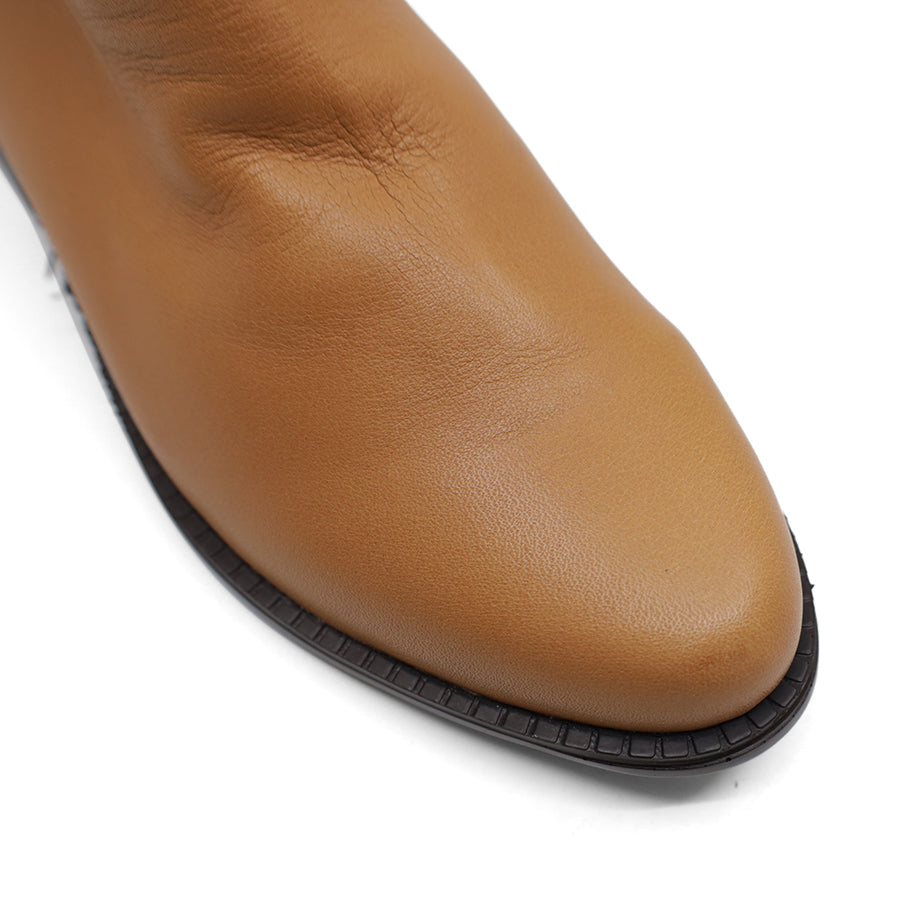 COCONUT TAN ZIP UP LONG BOOT