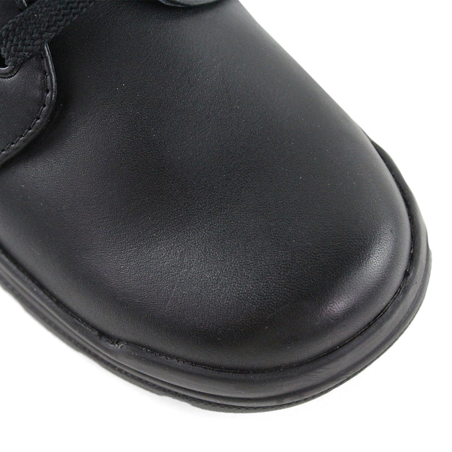 BLACK LACE UP LEATHER SCHOOL SHOE