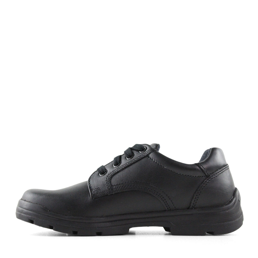 BLACK LACE UP LEATHER SCHOOL SHOE