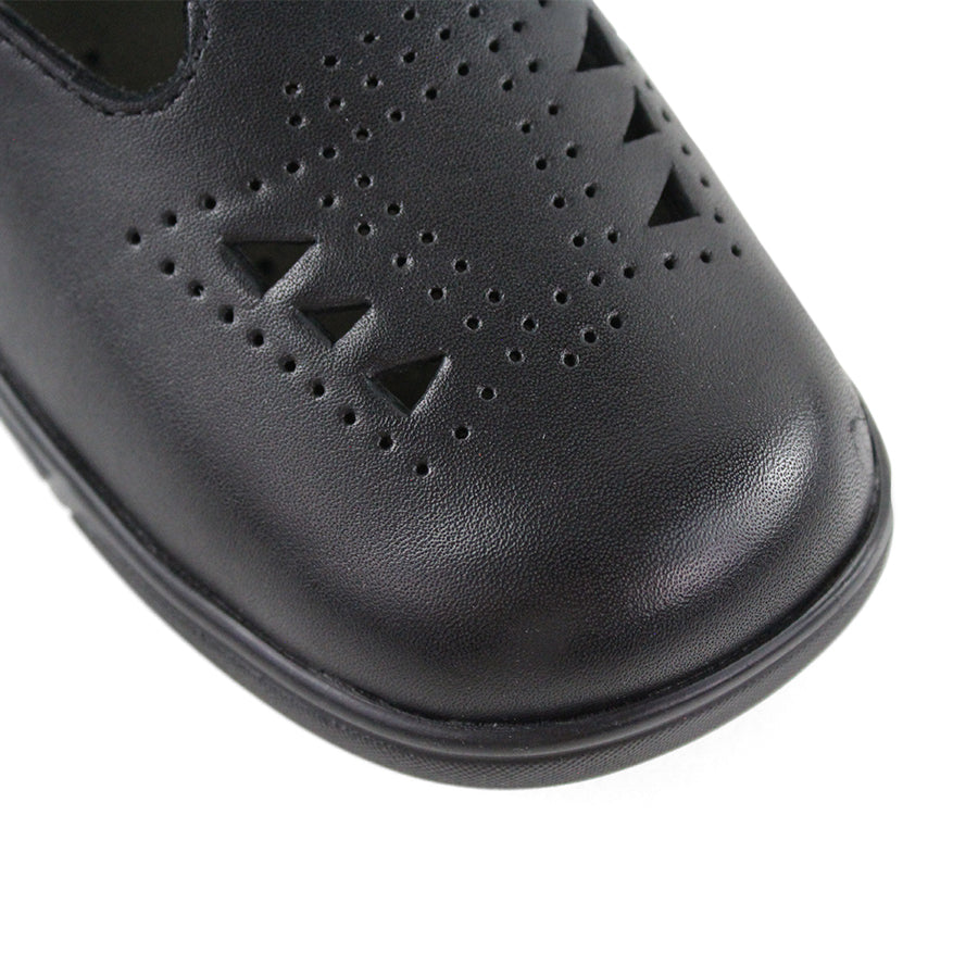 BLACK T BAR BUCKLE SCHOOL SHOE