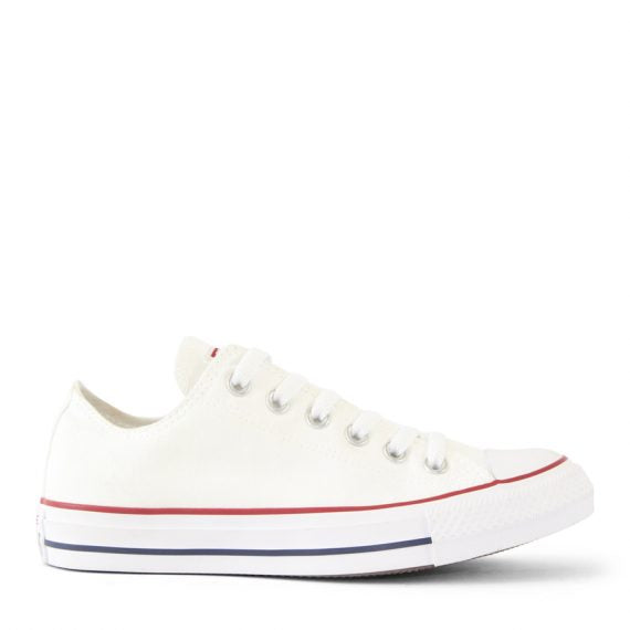 WHITE OPTICAL LACE UP LOW TOP UNISEX SNEAKER