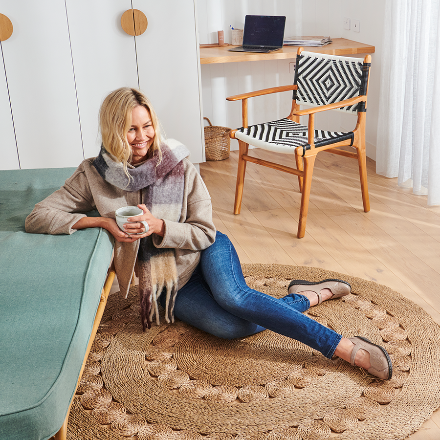 DARK STONE FLATS WITH VELCRO STRAP