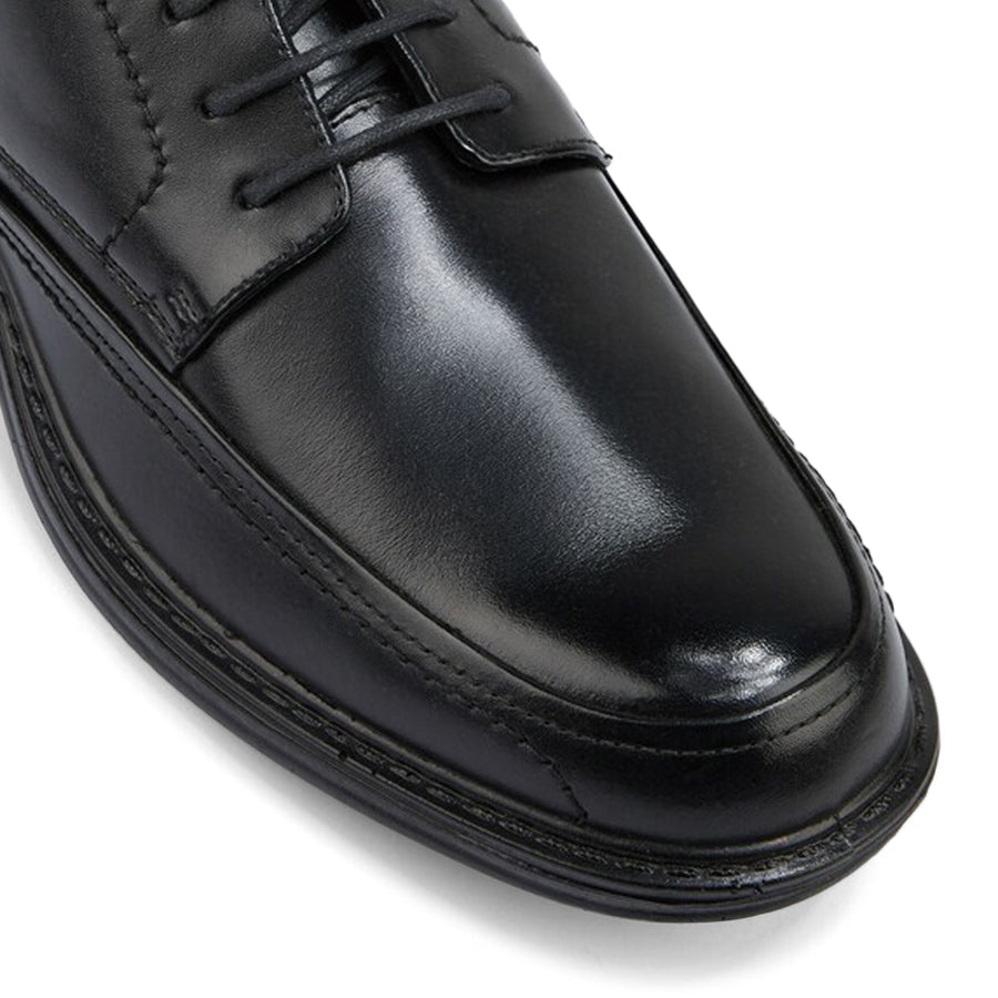 MENS BLACK LEATHER LACE UP DRESS FORMAL SHOE